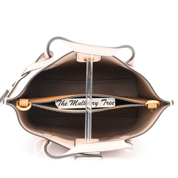 TORY BURCH PERRY Mini N/S Leather Crossbody Tote Shell Pink 142616 NWT $298 - Picture 7 of 16